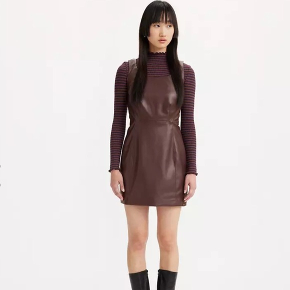 Levi's Faux Leather Dress, Size: S - Picture 3 of 12